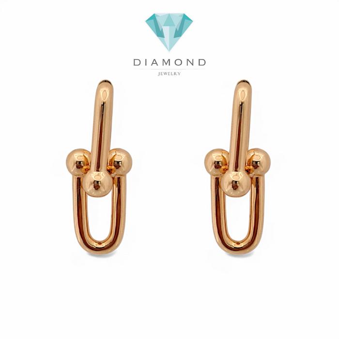 Hardware Gold  Earrings 18K / Diamond Jewelry-392ABD1290RY-HT