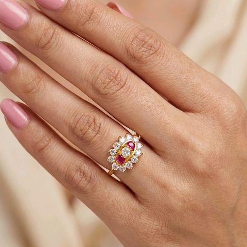 Flower Gold Ring 23K / Cincin Emas Bunga 23K / 83CMSWP4