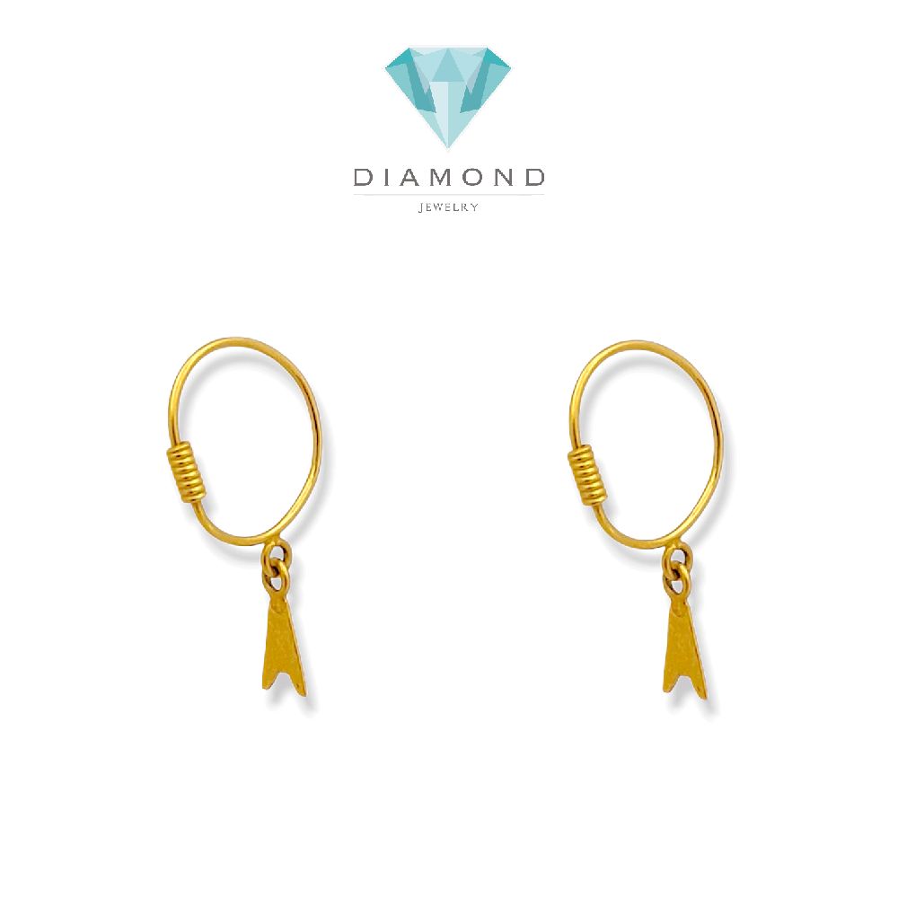 Hoop Gold Earring 23K / Anting Emas Hoop 23K / 347AMSWP1