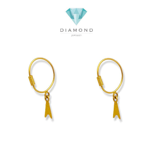 Hoop Gold Earring 23K / Anting Emas Hoop 23K / 347AMSWP1