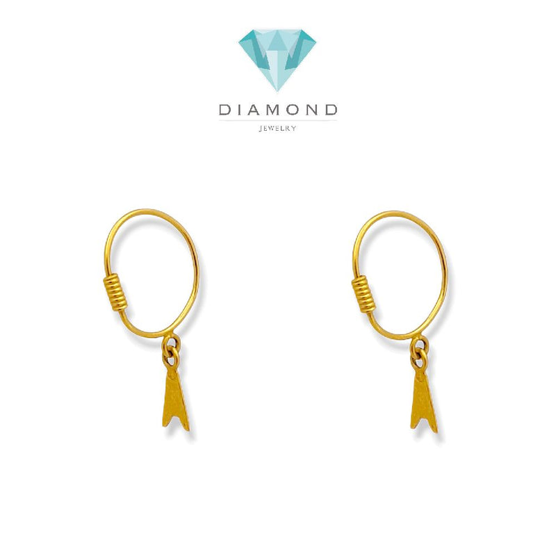 Hoop Gold Earring 23K / Anting Emas Hoop 23K / 347AMSWP1