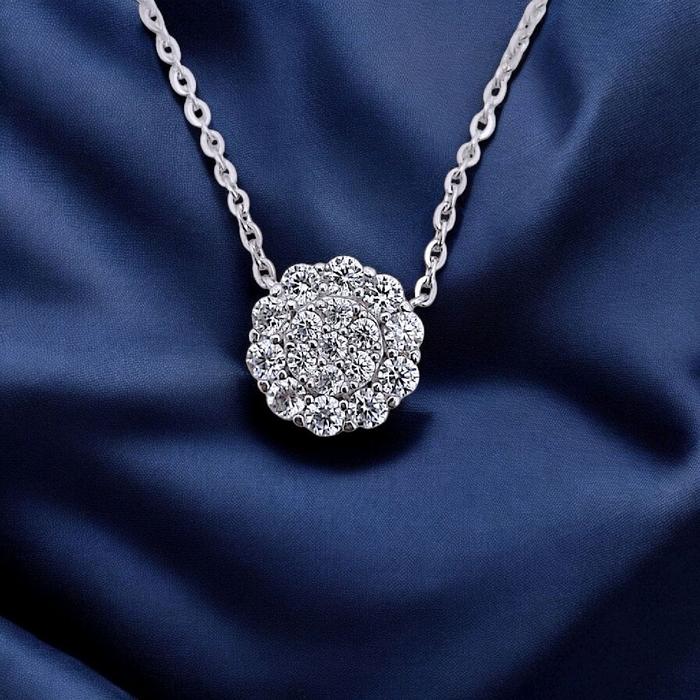 Flower Necklace / Diamond Jewelry 415KMS235LS
