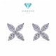 Clover Diamond Earring Lab Grown 18K / Elsy Diamond Jewelry/LGD2185-3LBL1500PF HT