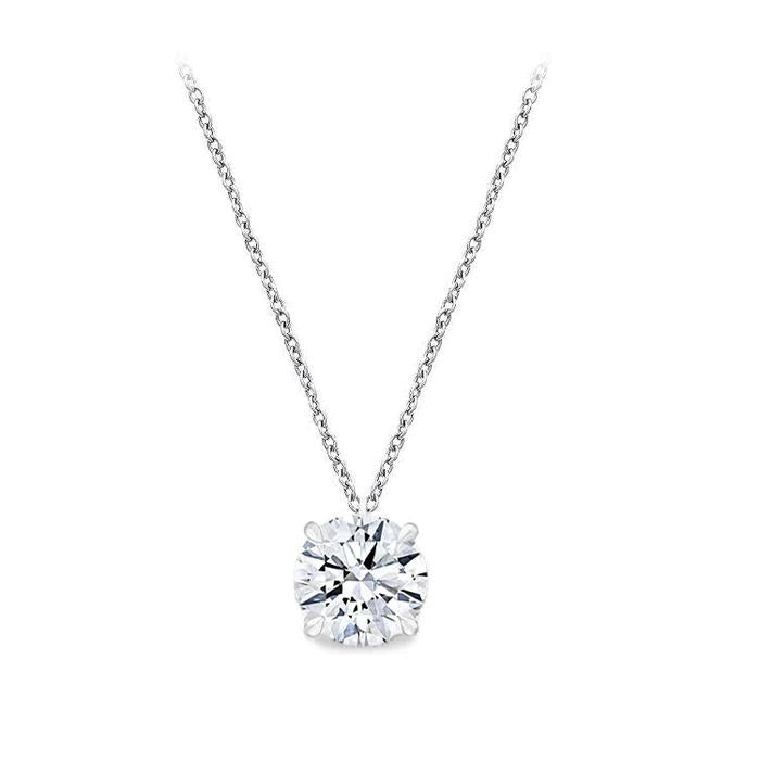 Solitaire GIA diamond pendant 0.5 crt & 1 crt Halo Diamond Jewelry