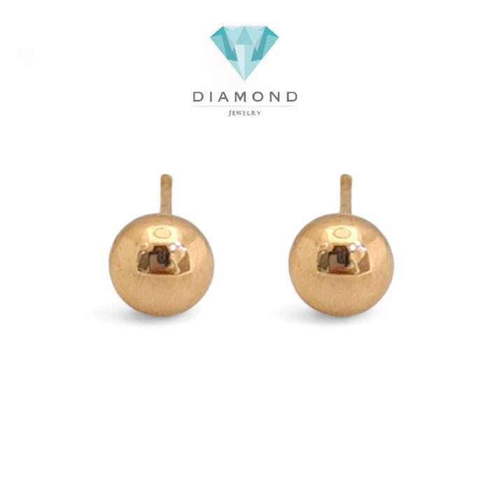 Plan Round Gold Earring 700K / Anting Emas Bulat Polos 700K / Diamond Jewelry-HT-416AMS080LS - 418AMS047LS - Small