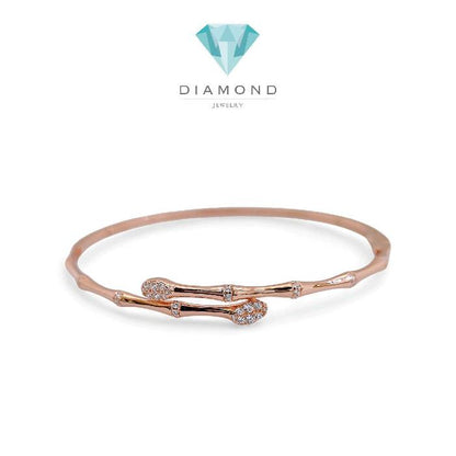 Bamboo Gold Bracelet 750K / Gelang Emas Bamboo 750K / Diamond Jewelry 441GMS456LS