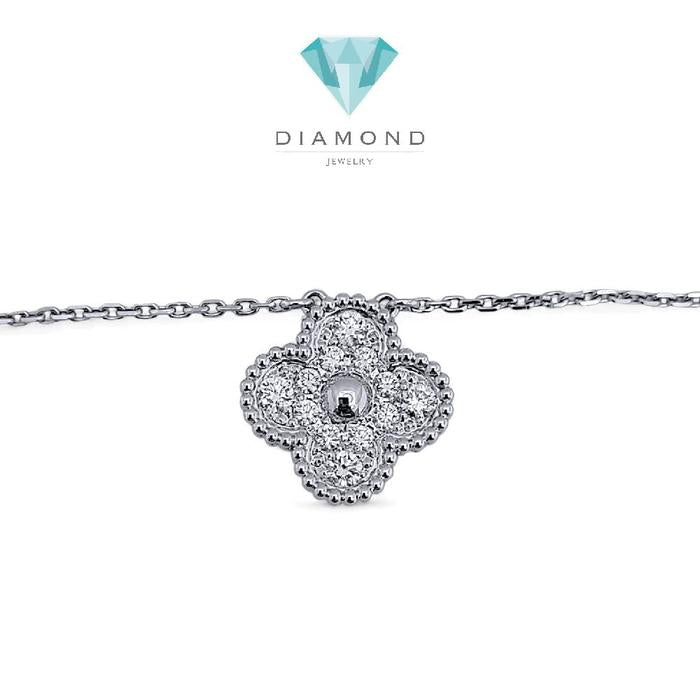 Clover Diamond Necklace 18K / Kalung Clover Berlian 18K / Diamond Jewelry 394KBDAB87000LS-HT