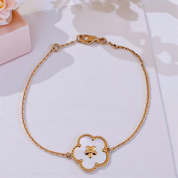 Flower MOP Bracelet 18K / Gelang Bunga Mutiara 18K / Diamond Jewelry 133GBD39800AB-HT