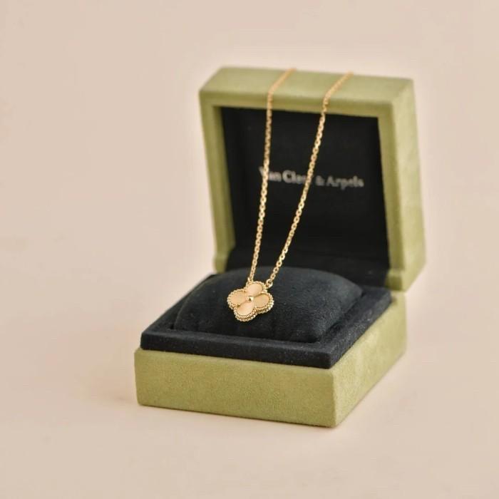 Clover Necklace Gold Vintage 18K Diamond Jewelry-388KBD3000LS-(1100HT)
