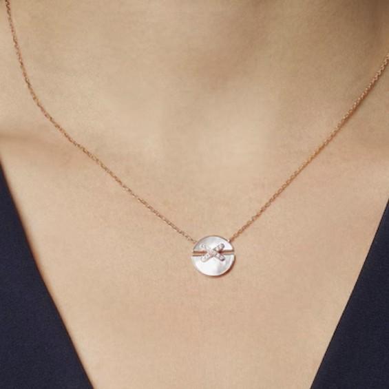 Pearl Diamond pendant link chm 18k-Diamond Jewelry
