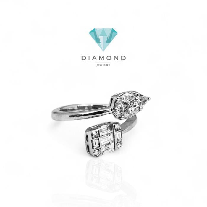 Baguette & teardrop Diamond Ring