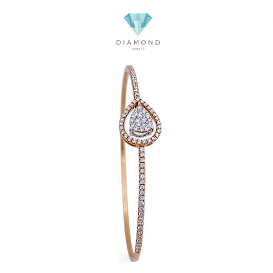 Tear Diamond Bangle 18K / Gelang Berlian Tear 18K / Diamond Jewelry 142GB96000AB-HT