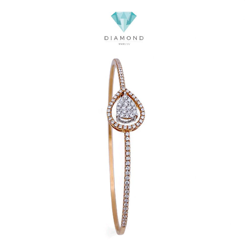 Tear Diamond Bangle 18K / Gelang Berlian Tear 18K / Diamond Jewelry 142GB96000AB-HT