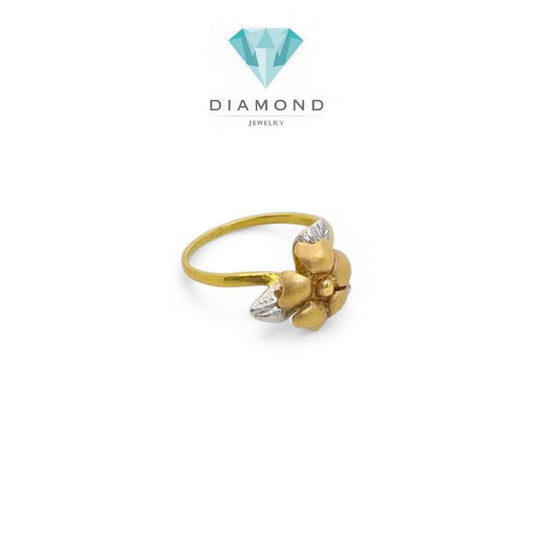 Cincin Mas duo color flower/cincin mas  Bunga 23K-Diamond Jewelry