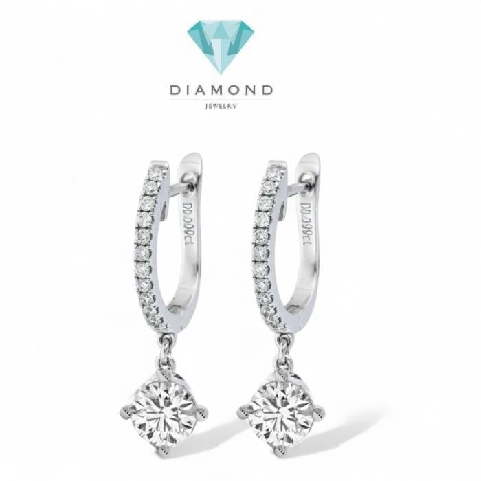 Diamond Hoop Earrings / Diamond Jewelry