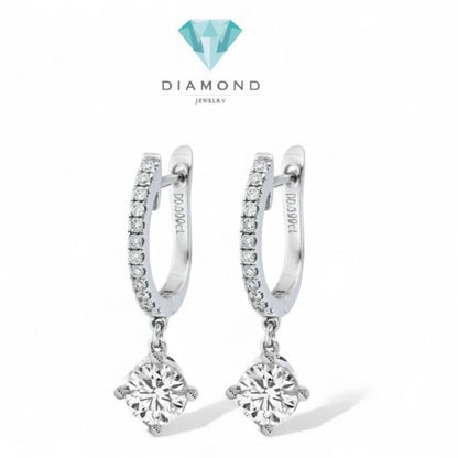 Diamond Hoop Earrings / Diamond Jewelry