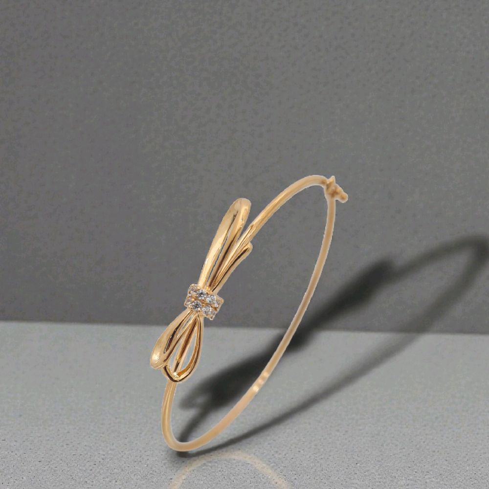 Gold Ribbon Bangle 16K / Gelang Emas Pita 16K / Diamond Jewelry / 466GMS420LS
