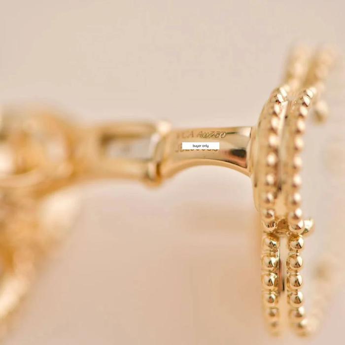 Magic MOP clover white vca earring 18k-Diamond Jewelry