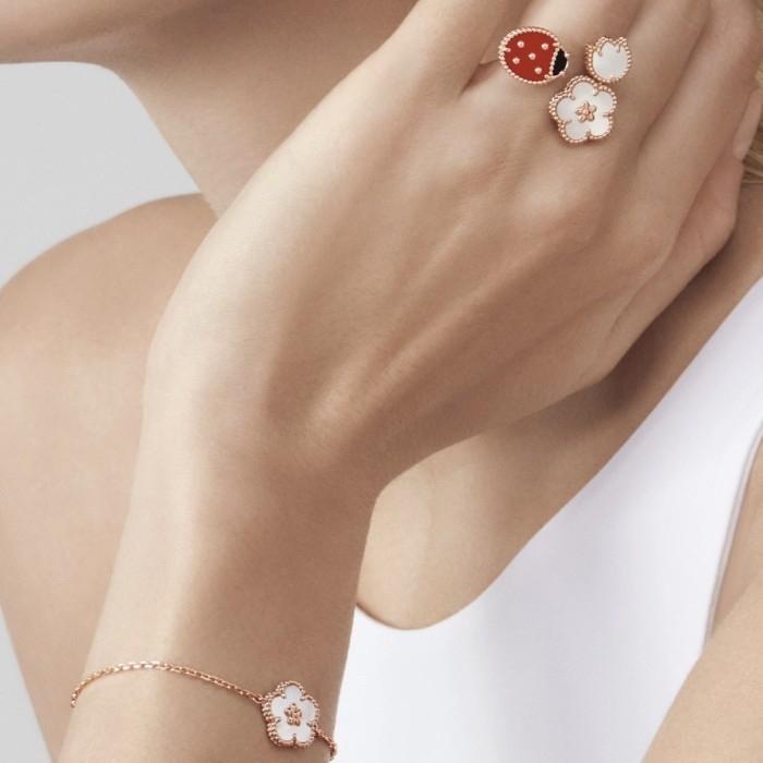 Lucky Spring Necklace/Bracelet/Earring/Ring 18K Rose Gold-Diamond Jewelry-360KBD484RY-18GMS322LS-260ABD773RY-385CBD800LS-HT