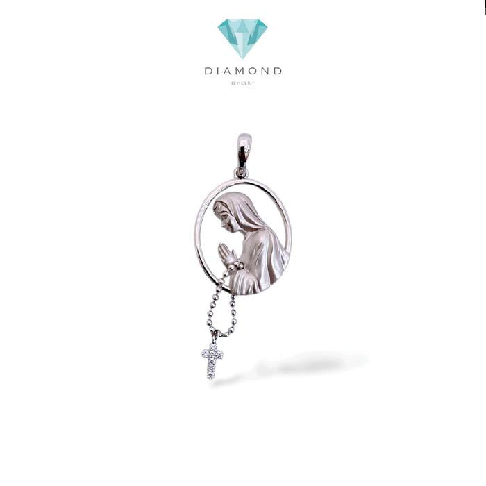 Virgin Mary diamond pendant 18K / Liontin Berlian Bunda Maria 18K / Diamond Jewelry / 5LB37500AB