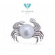 Crab Pearl Diamond Clip 18K / Diamomd Jewelry