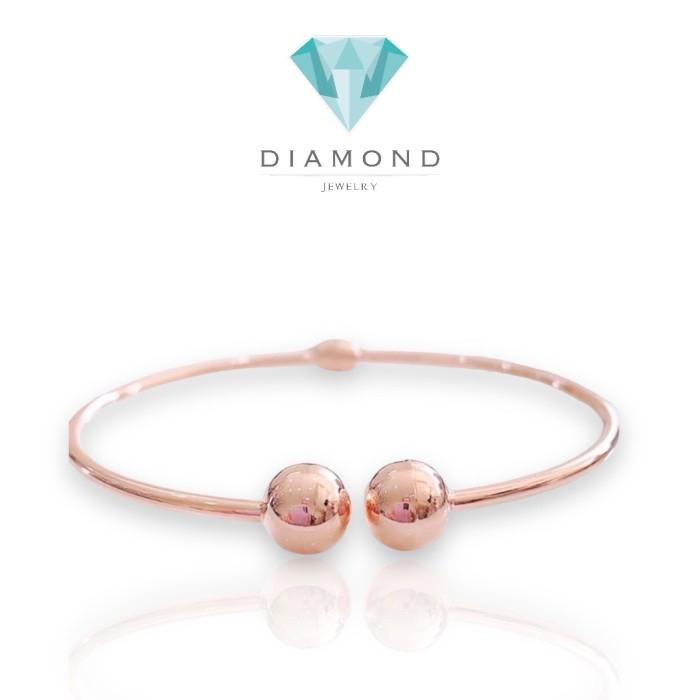 Gelang Emas Tinju Double Ball Bangle Medium 18k-Diamond Jewelry-179GMSLS-HT
