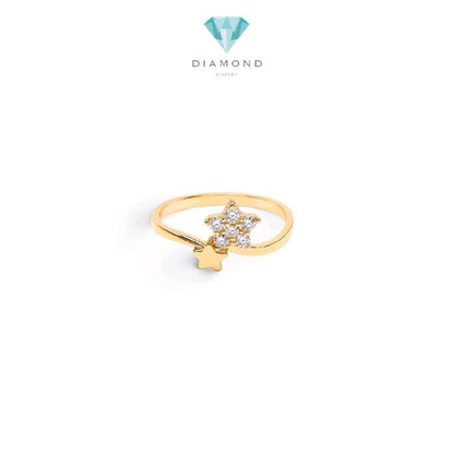 Gold Star Zirconia Kids Ring 16K / Cincin emas Bintang Zirconia 16K / Diamond Jewelry / 446CMS098LS