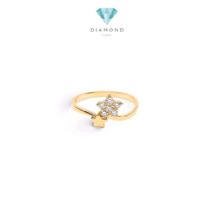 Gold Star Zirconia Kids Ring 16K / Cincin emas Bintang Zirconia 16K / Diamond Jewelry / 446CMS098LS