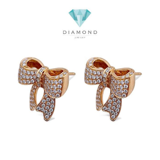 Ribbon Diamond Earring 18K / Anting Pita Berlian 18K / Diamond Jewelry 94ABD89100AB-HT