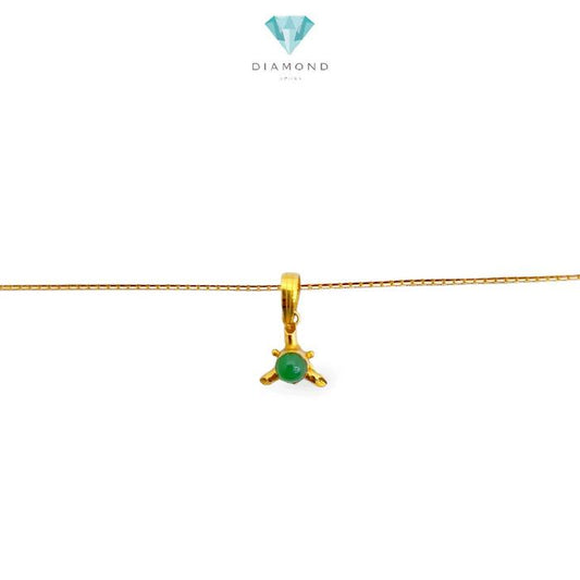 Green Onyx Pendants 23K / Diamond Jewelry / 253LMSWP1