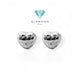 Heart Earring White Gold 750K-Diamond Jewerly-390AMS103LS-HT