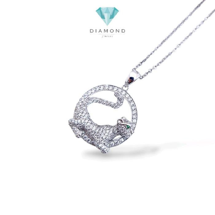 Panther White Gold Pendants 18K / Liontin Emas Putih Panther 18K / Diamond Jewelry / 169LMSWP5