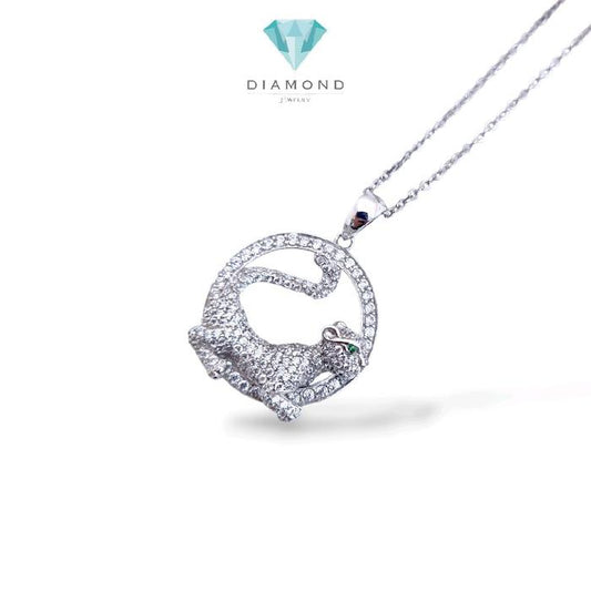 Panther White Gold Pendants 18K / Liontin Emas Putih Panther 18K / Diamond Jewelry / 169LMSWP5
