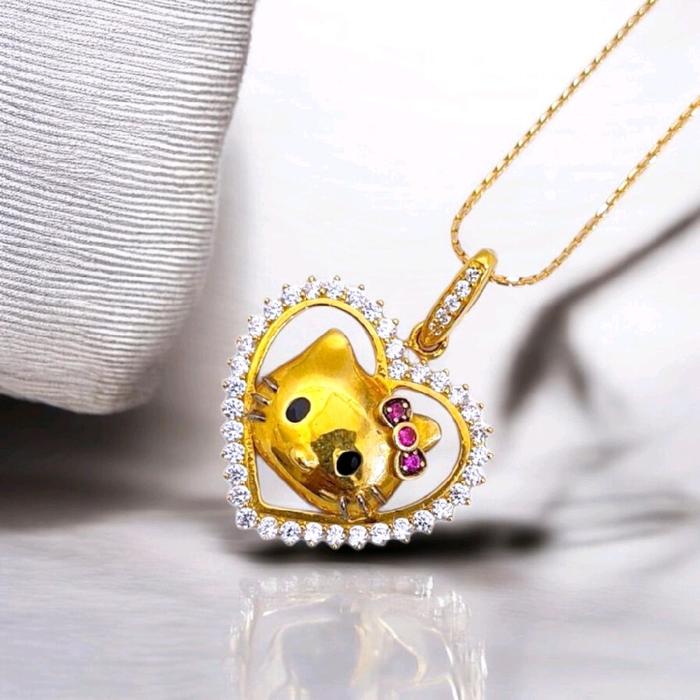 Hello Kitty gold pendant 18K / Liontin Emas Hello Kitty 18K / 196LMSWP4