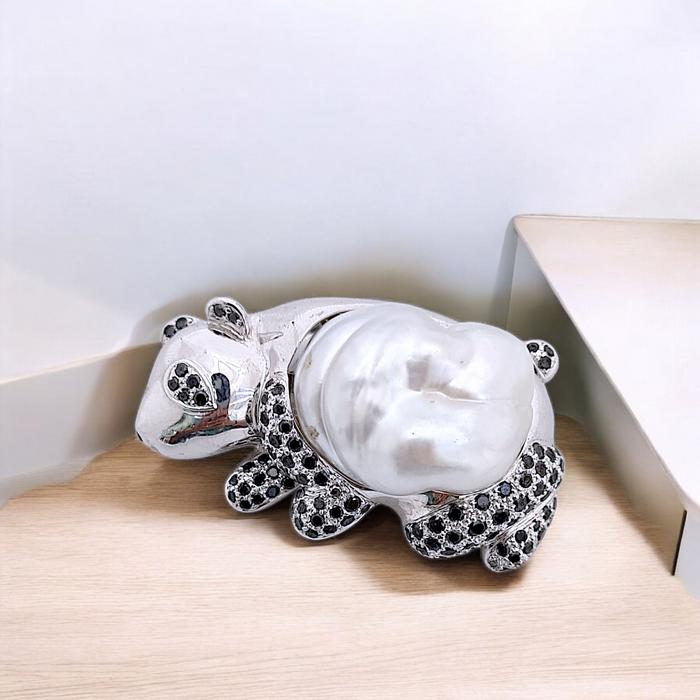 Panda Pearl Black Diamond 18K / Diamond Jewelry