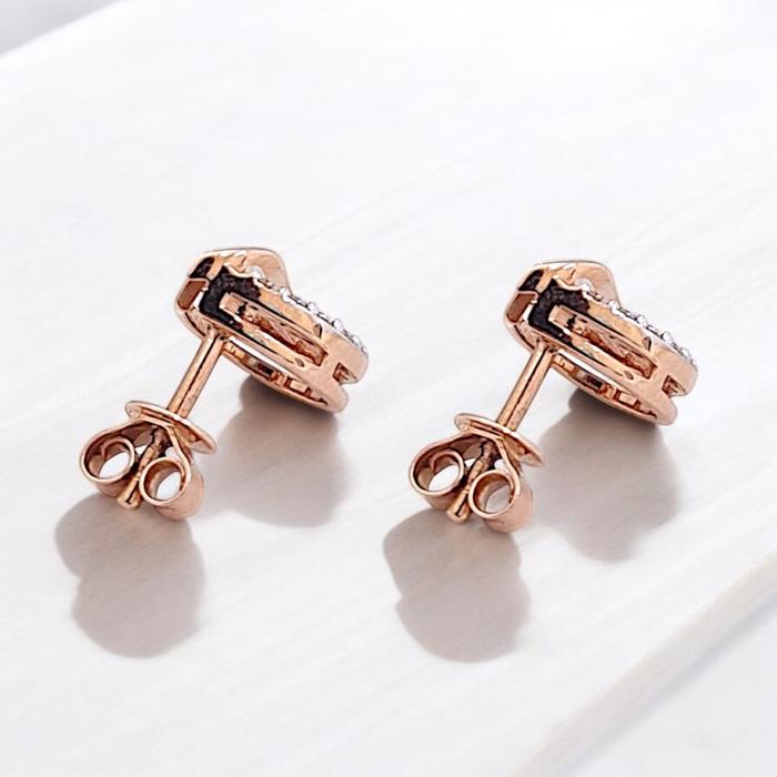 Diamond Earrings leaf duo combination diamond/ Diamond Jewelry