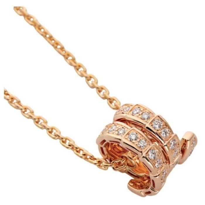 Snake ulo diamond pendant 18k/kalung ular berlian-Diamond Jewelry