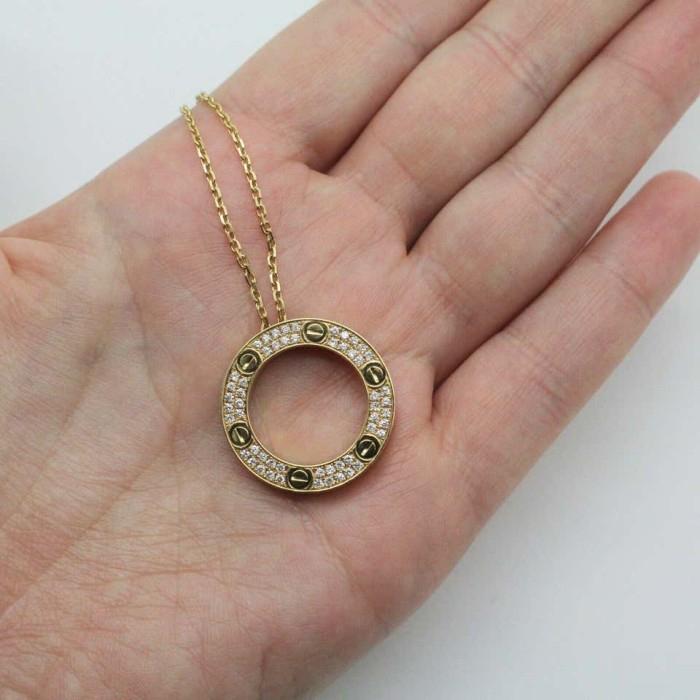 Love Necklace Pendant 18K Gold -Diamond Jewelry-1KBD1704AB-HT