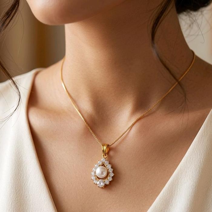 Vintage Pearl Pendants 23K / Liontin Mutiara Vintage 23K / Diamond Jewelry / 197LMSWP5