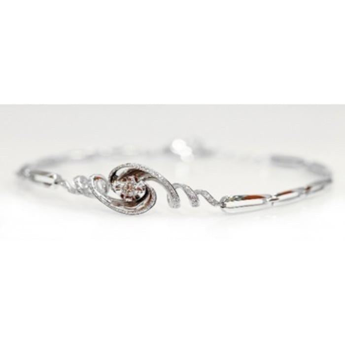 Diamond Fountain Bracelet 18k white Gold-Diamond Jewelry