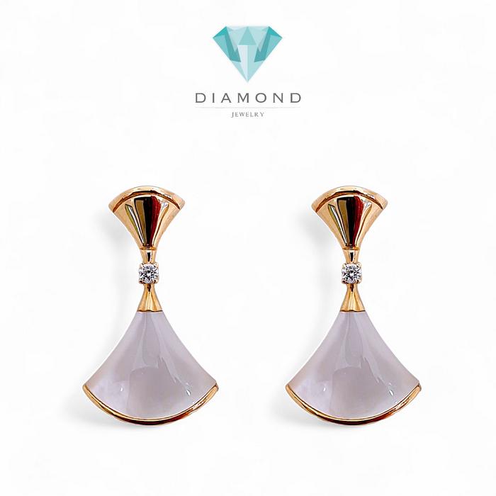 Diva's Pearl Diamond Earring 18K / Diamond Jewelry-370ABD6500RY-(1600/2000HT)