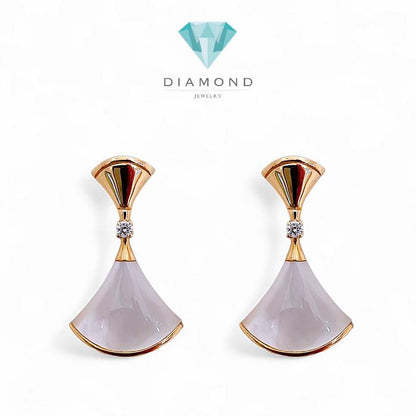 Diva's Pearl Diamond Earring 18K / Diamond Jewelry-370ABD6500RY-(1600/2000HT)