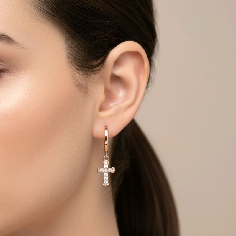 Anting Salib Emas 17K / Diamond Jewelry / 431AMS170LS
