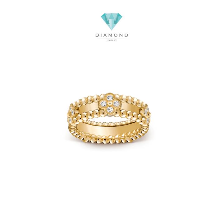 Perlee pave diamond Rose gold 18 K Ring Diamond Jewelry