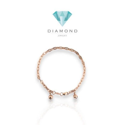 Chain small herme bracelet/gelang emas 18k rose gold