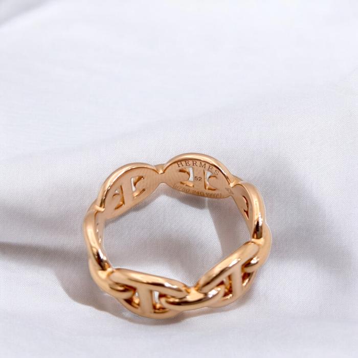 Chain D'ancre Ring Chain H Ring 18K Gold-Diamond Jewelry Emas-80CBD40800AB-HT