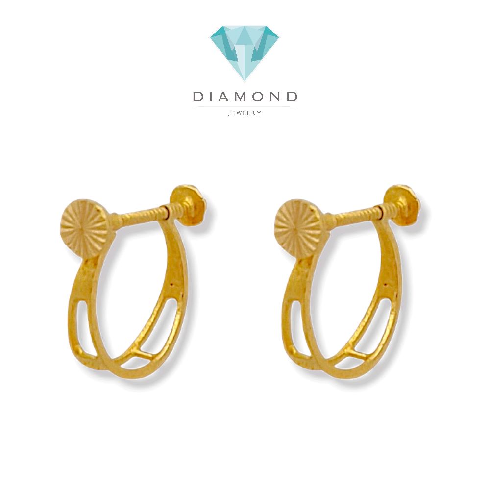Hoop Gold Earring 23K / Anting Emas Hoop 23K / 328AMSWP1