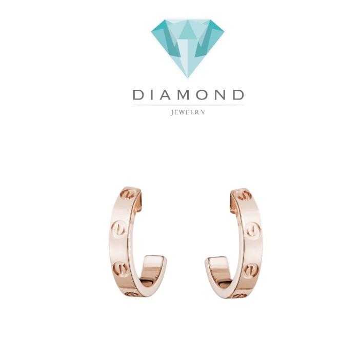 Love Crt 18K mini Gold earrings Diamond Jewelry