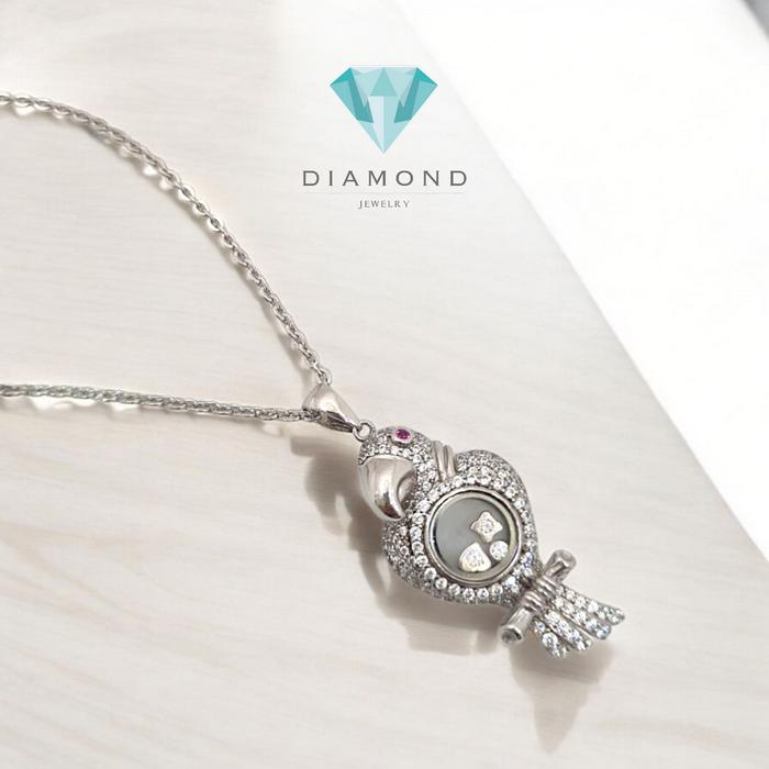 Liontin Mas Bird White Gold 18K-Diamond Jewelry