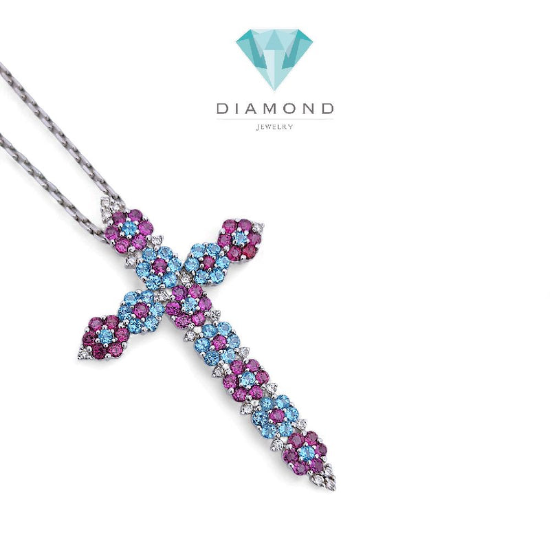 Cross Diamond Pendant 18K / Liontin Salib Berlian 18K / Diamond Jewelry 1LBGT690-HT